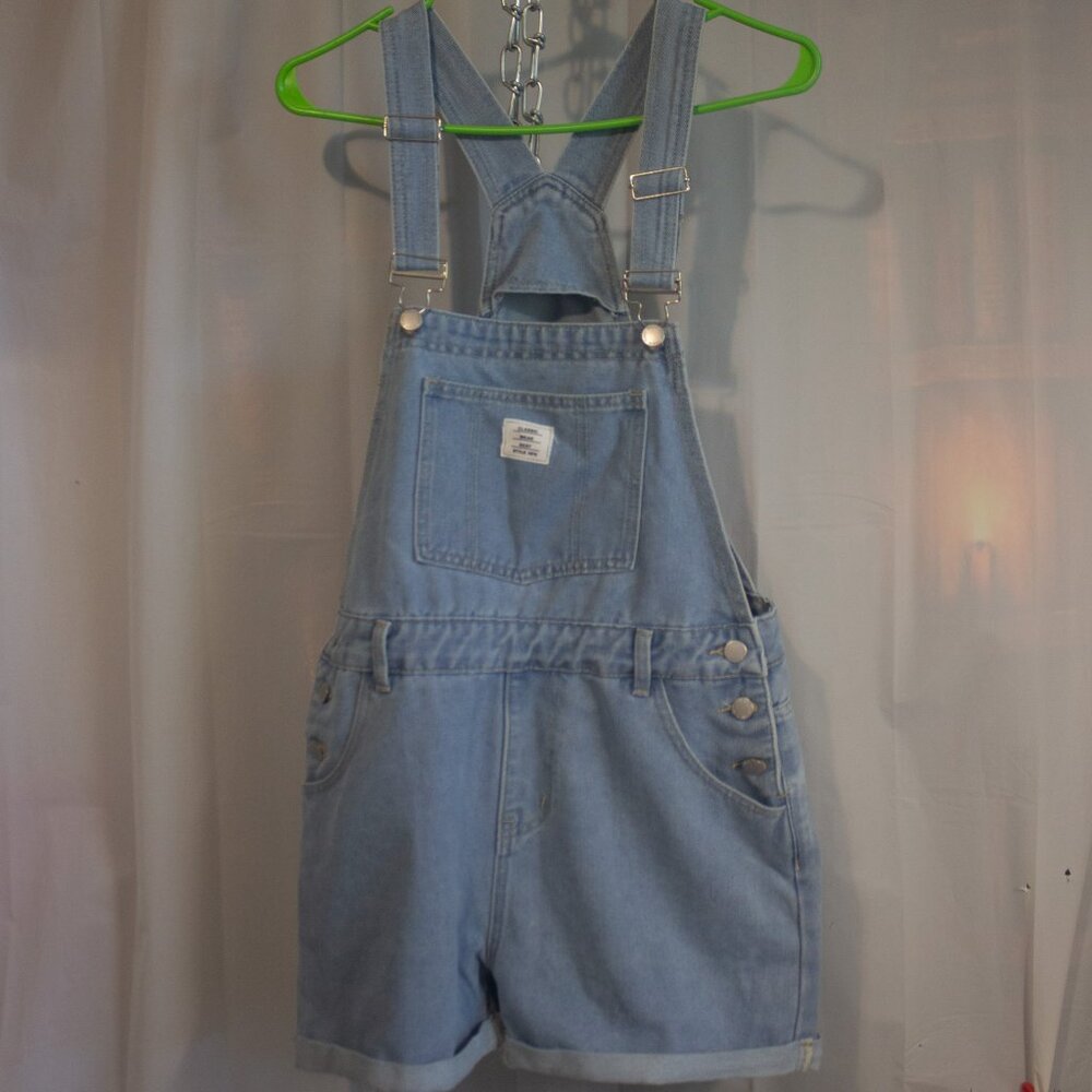 Women's Shein Blue Size Large Overall Shorts